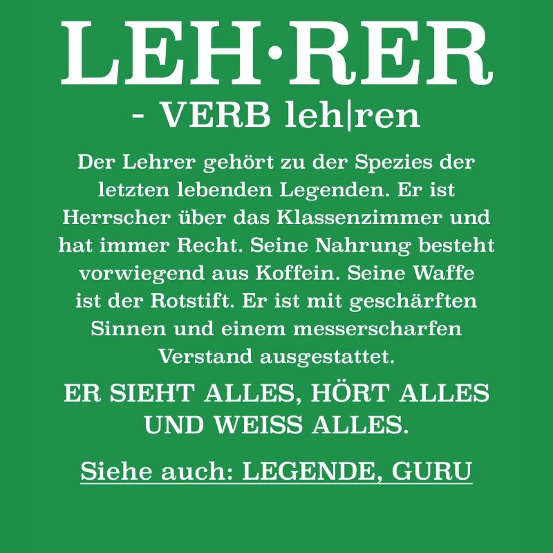 Lehrer Definition