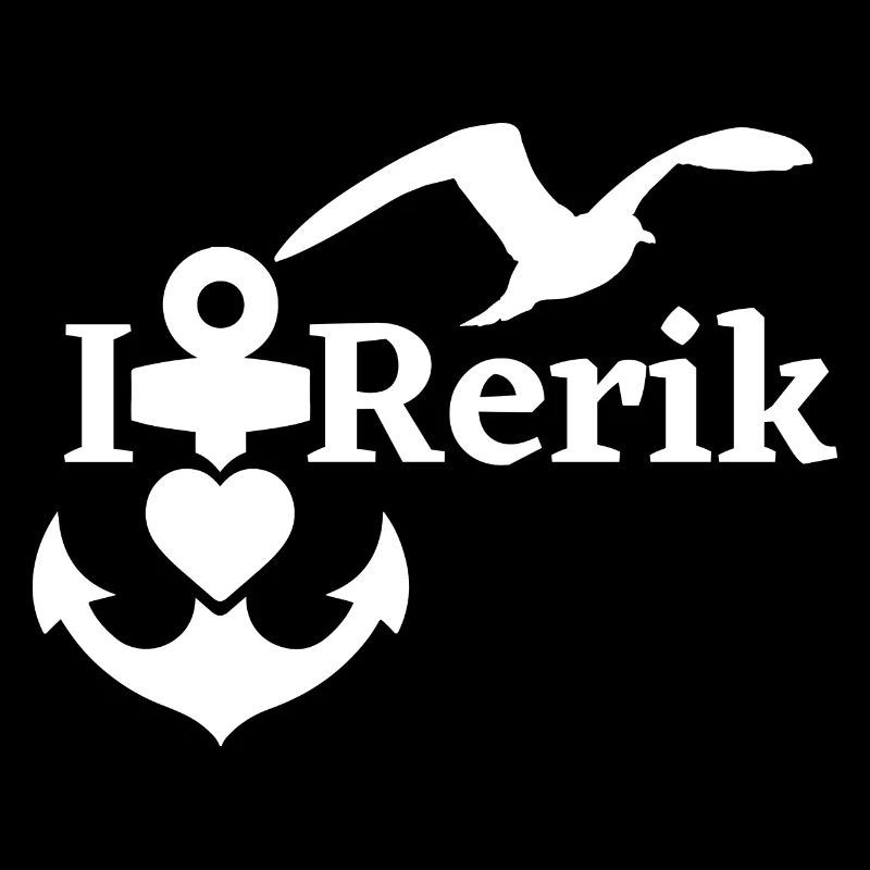 Rerik-Ich liebe Rerik mit Anker Herz & Möwe-Ostsee