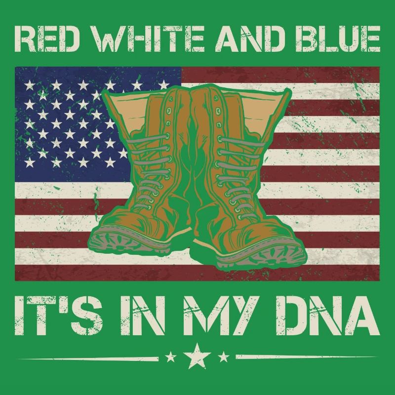 Rouge Blanc et Bleu C’est dans mon ADN Vétéran de l’armée