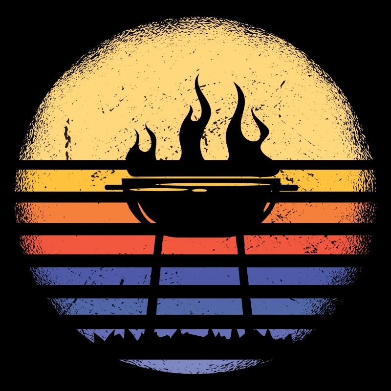 Griller Retro Sunset Grilling