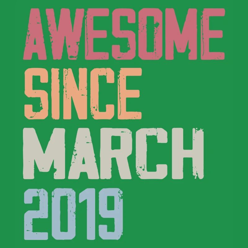 2019 Mars Naissance Anniversaire Mars 2019 Cadeau