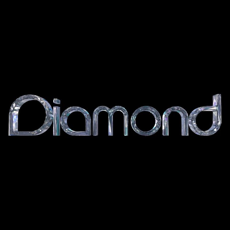 Stilisierter Text mit Diamant