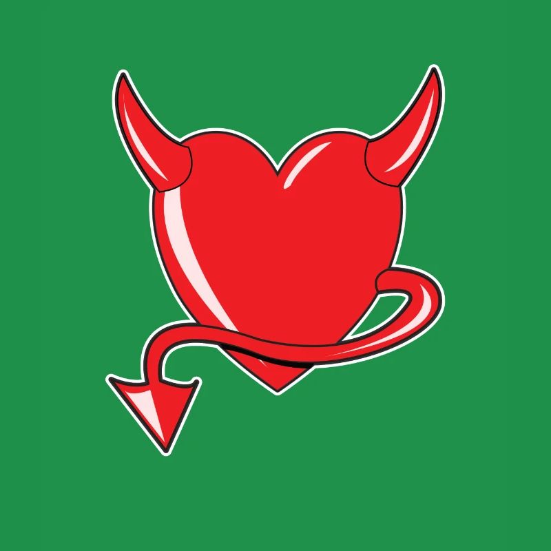 Red Heart - Devil Heart - Devil's Heart - Gift