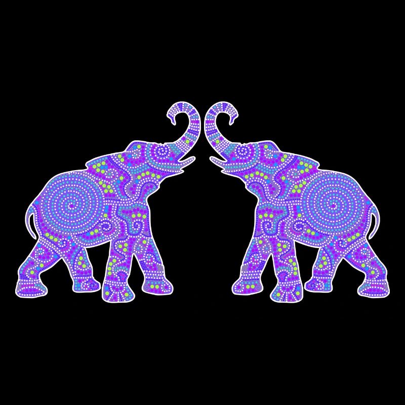 Wonderful Dot Work - Two ELEPHANTS 1