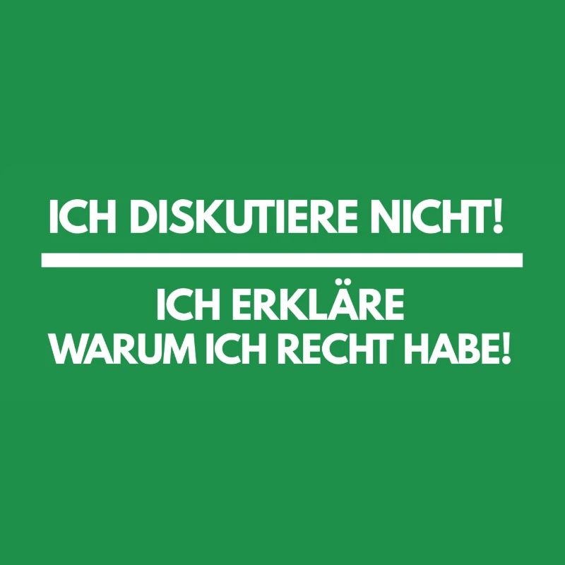 ICH DISKUTIERE NICHT