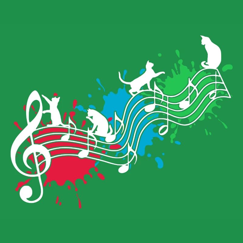 Sjove katte bemærker linjer farvepletter