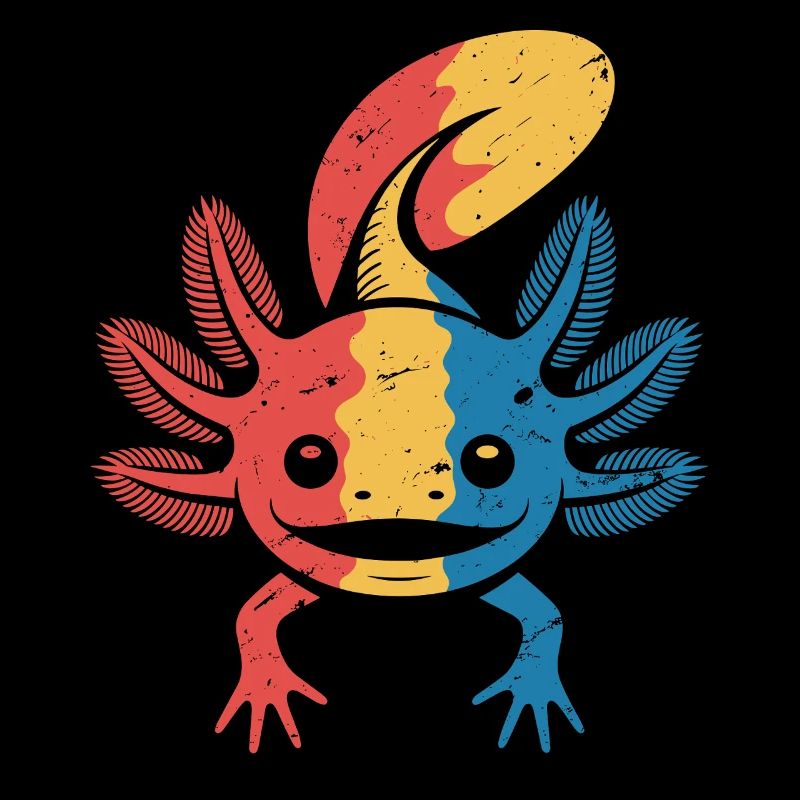 Axolotl coloré