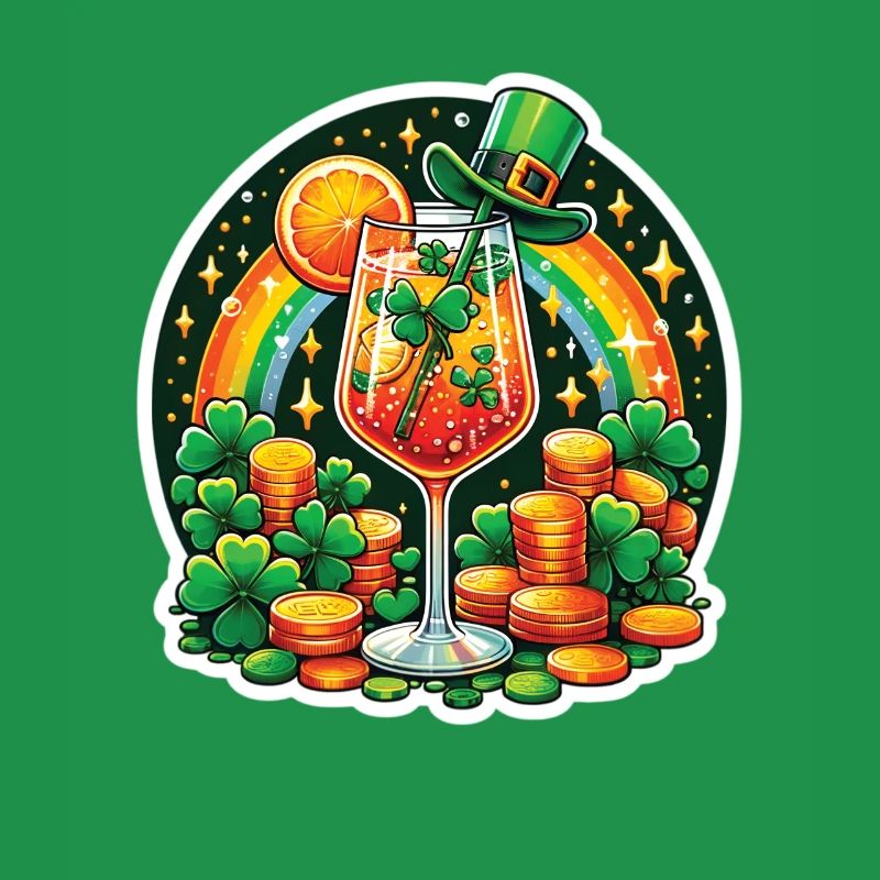 St. Patricks Day Spritz Aperitif Feiern Shamrock