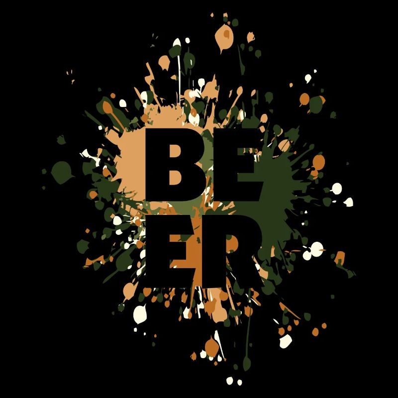 Éclaboussure de couleur de lettre de bière