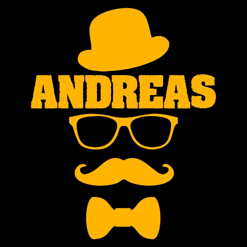 Hipster Schnurrbart Schnauzer Melone Andreas