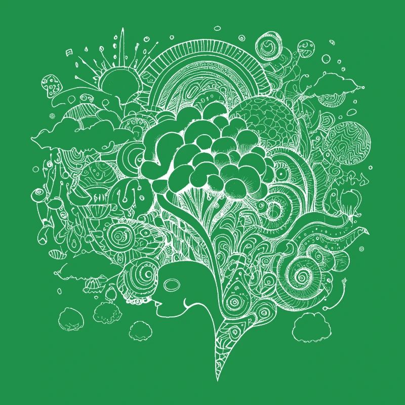 Psychedelic artwork with trippy patterns