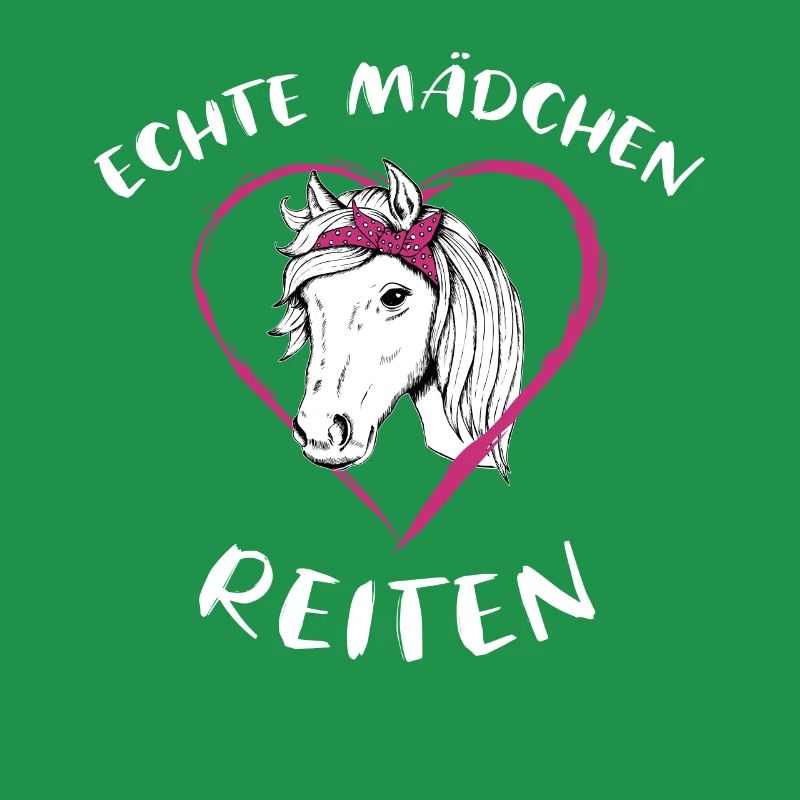 Echte Mädchen Reiten Pferde
