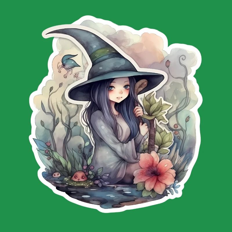 Sorcière douce dans l’eau