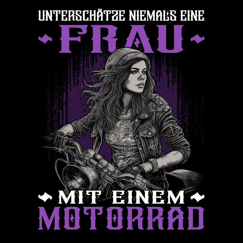 Motorradfahrerin - Bikerin / Bikerfrau