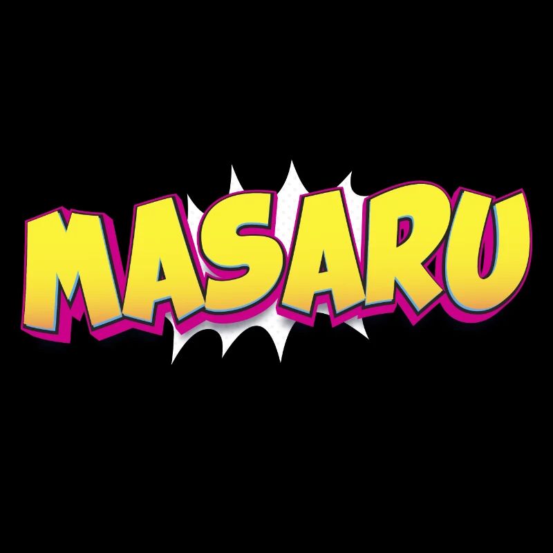 Masaru Custom Name Comic Book Style Pop Art,