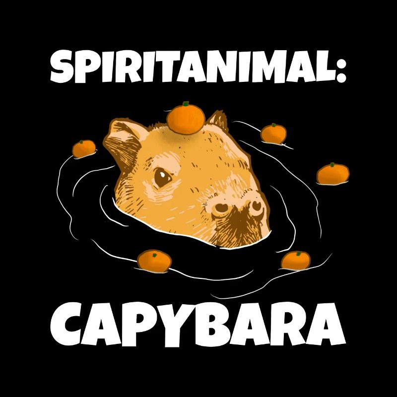 Conception de mème orange Capybara