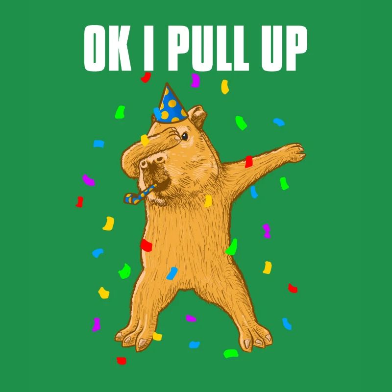 Dabbing Capybara Geburtstag OK I PULL UP
