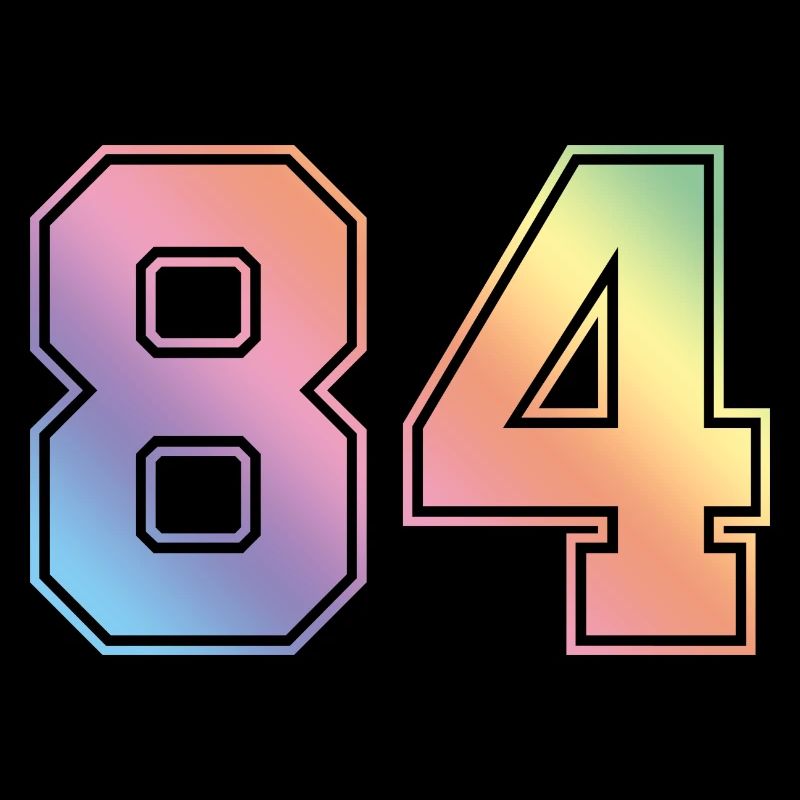 84 Number Colorful