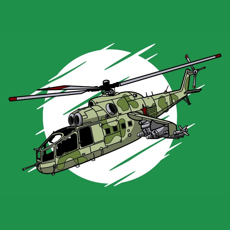 Sun Attack Helicopter MI 24 Soviet Russia