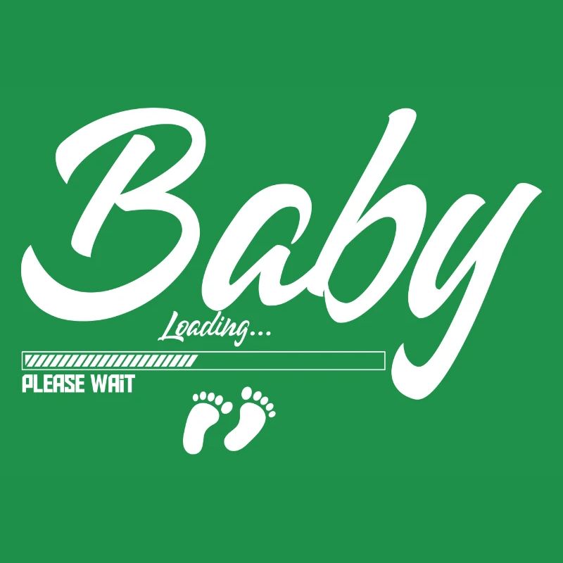 Baby Loading please wait Eltern Mama Papa Geschenk
