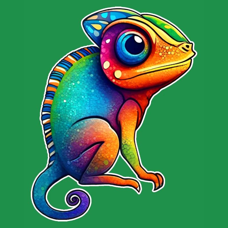 Cute little chameleon