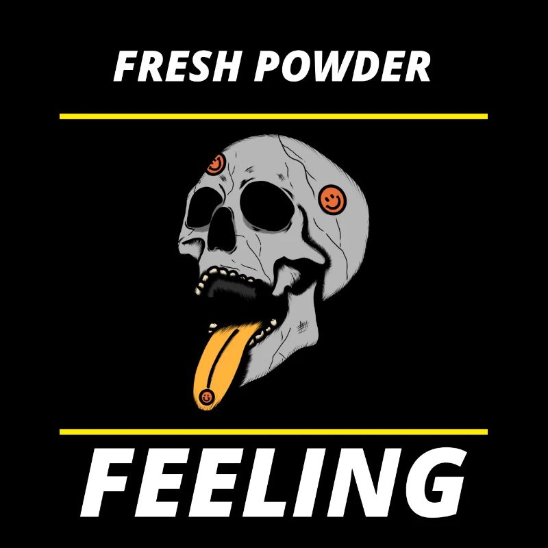 Ski Snowboard Fresh Powder Feeling funny