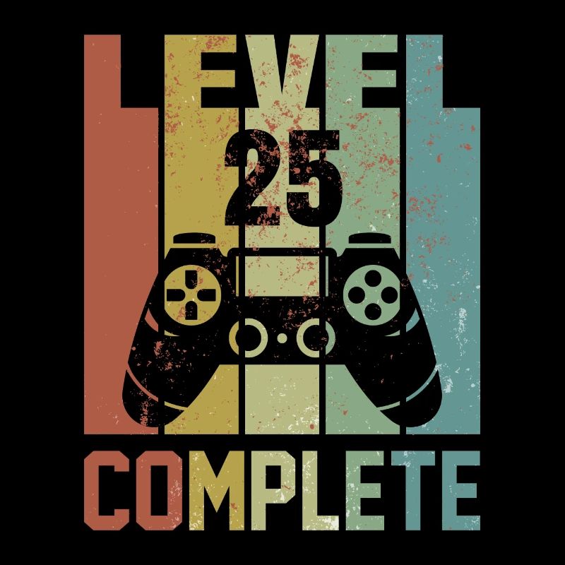 Level 25 complete Geburtstagsshirt Geschenk