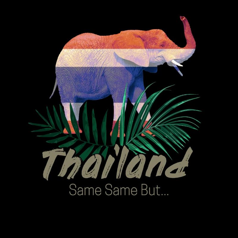 Éléphant de Thaïlande avec drapeau et cadeau jungle