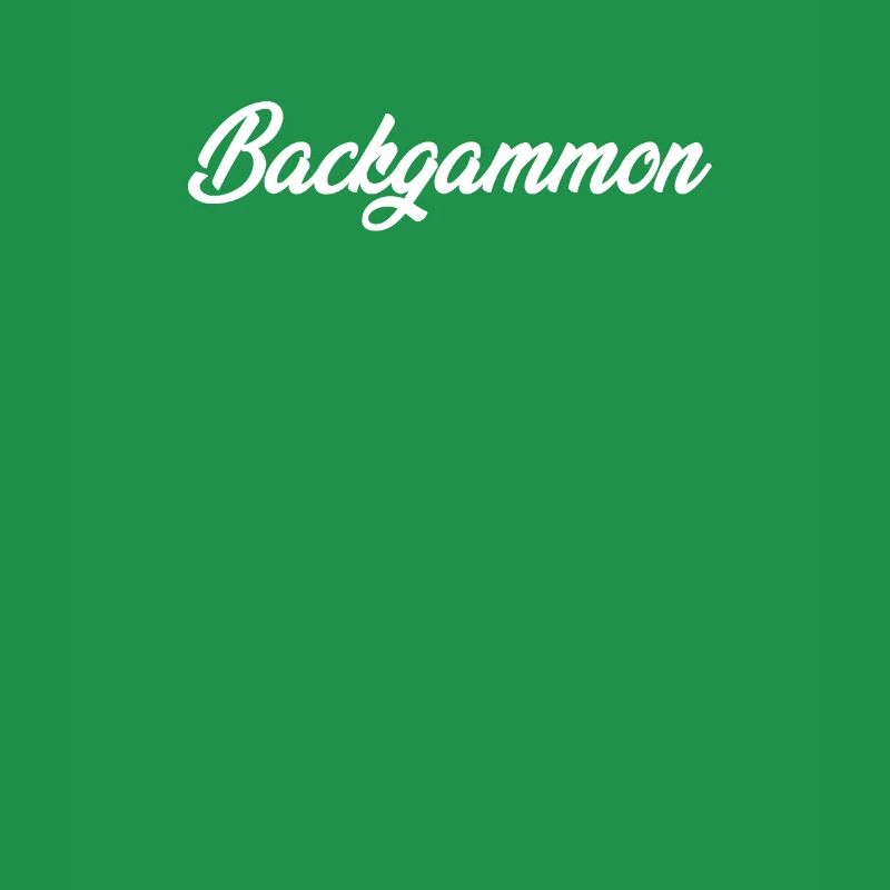 BACKGAMMON CURSIVE TEXT NOVELTY HOBBY