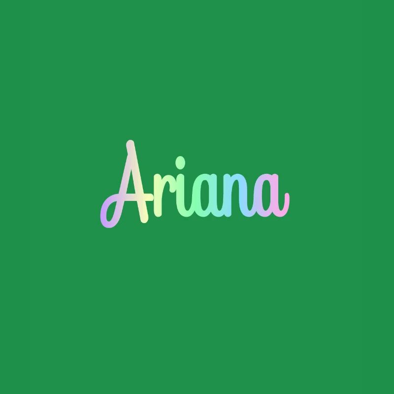 ARIANA Rainbow Minimalist Cursive