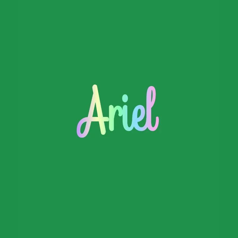 ARIEL Rainbow Minimalist Cursive