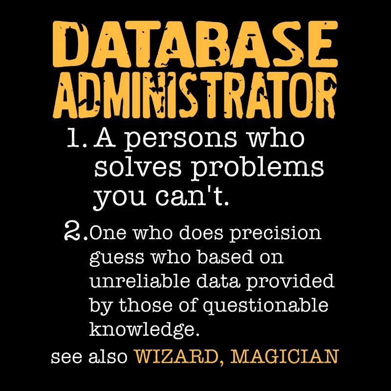 Funny Meaning Of A Database Administrator T-Shirt