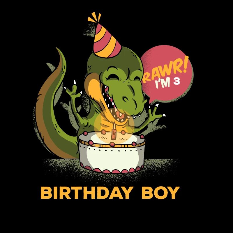 Children 3 Year Old T Rex Dinosaur 3rd Bday Boy T
