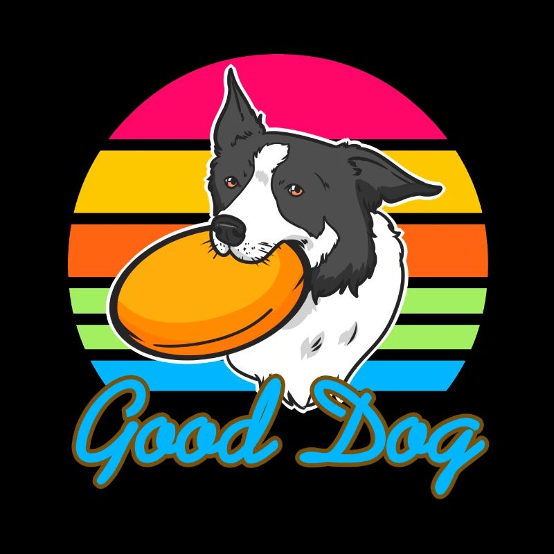 Bon chien mignon rétro dog attraper des conceptions