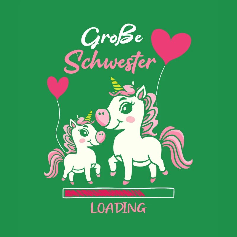 Große Schwester Loading Einhorn Luftballon