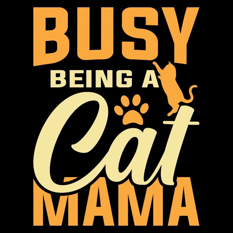 Beschäftigte Sich, Eine Katzenmama Zu Sein