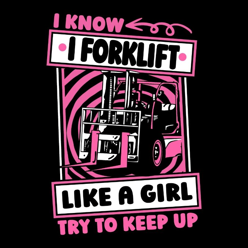 Gabelstapler Staplerfahrer Mädchen