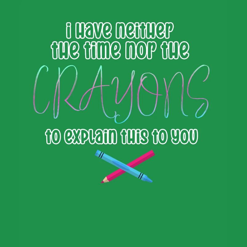 Ich habe nicht die Zeit oder die Buntstifte