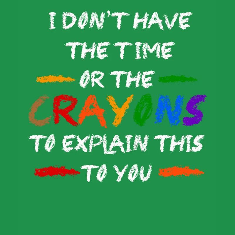 Ich habe nicht die Zeit oder die Buntstifte