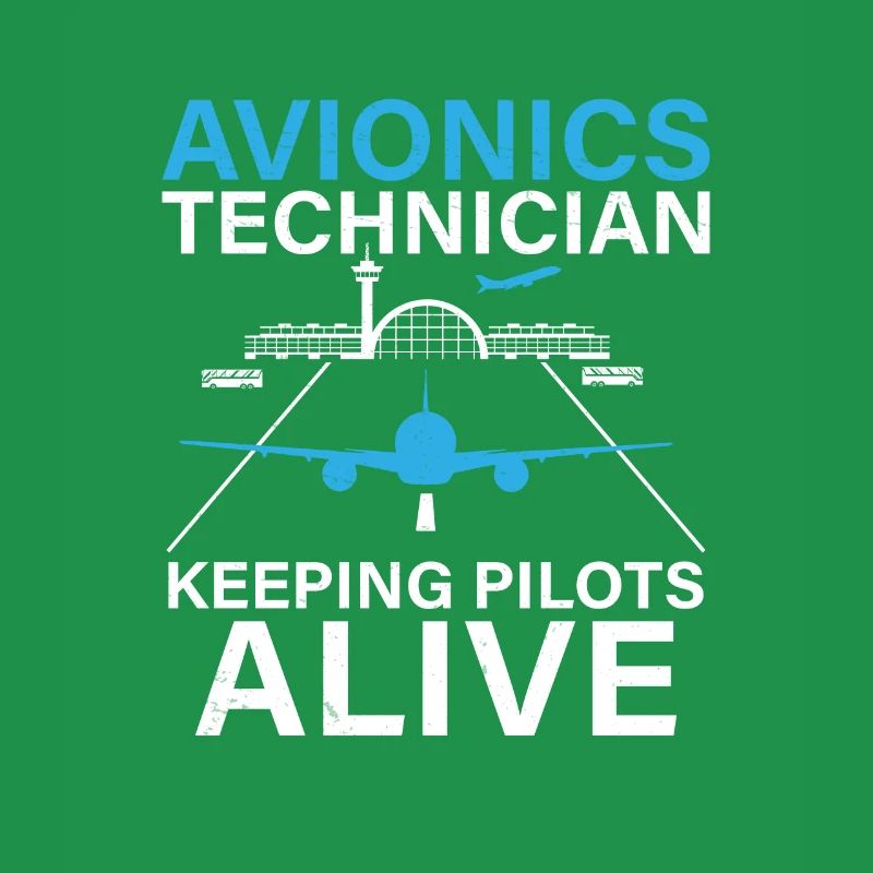 Lustiger Avioniktechniker, der den Piloten am