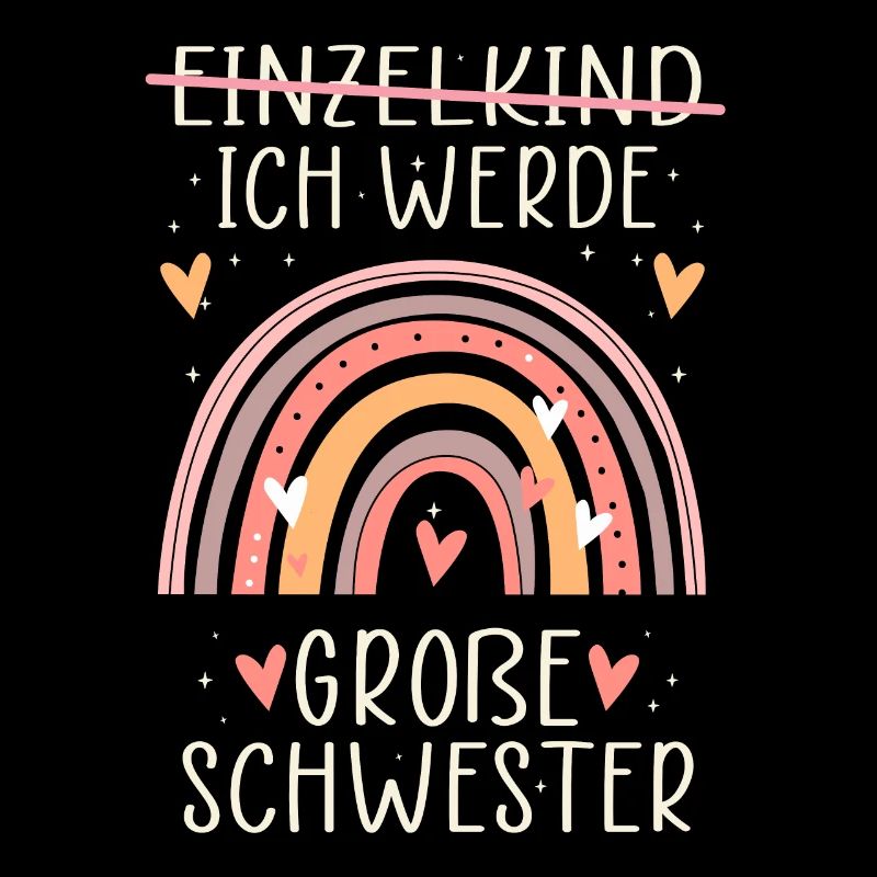 Ich werde Große Schwester Regenbogen Babyfeier