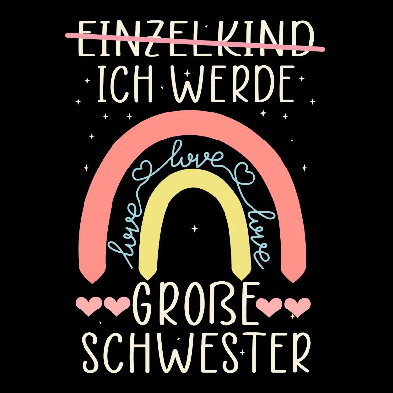 Ich werde Große Schwester Regenbogen Babyfeier