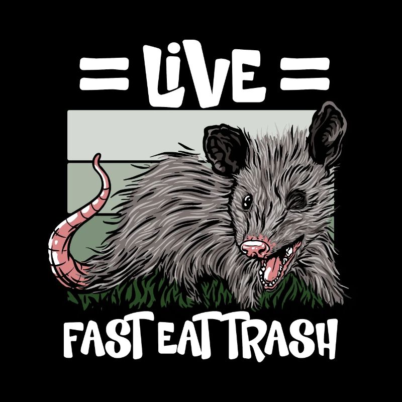 Opossum Trash Opossum Retro