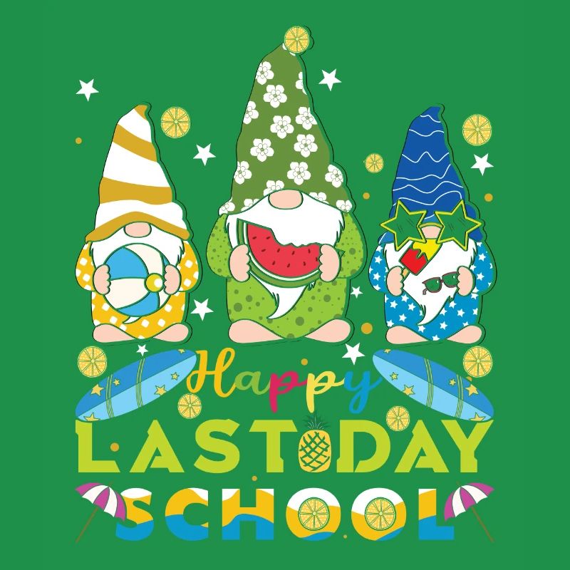 Gnome Bye School Happy Last Class Teacher Student