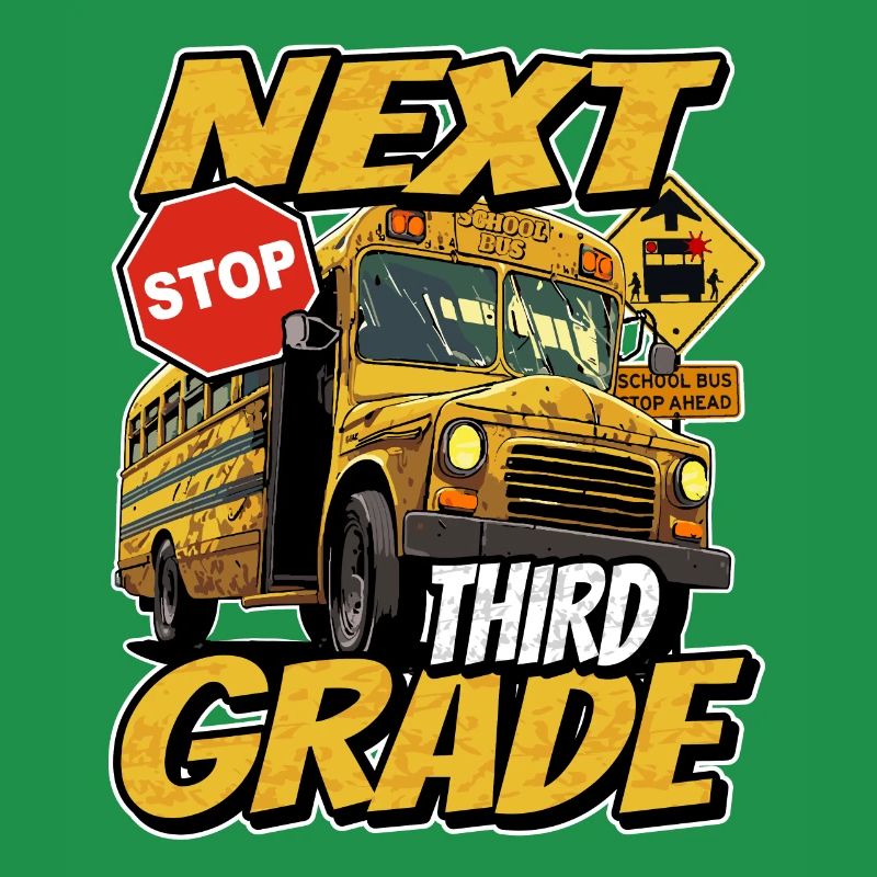 Next stop: Third 3rd grade - school bus