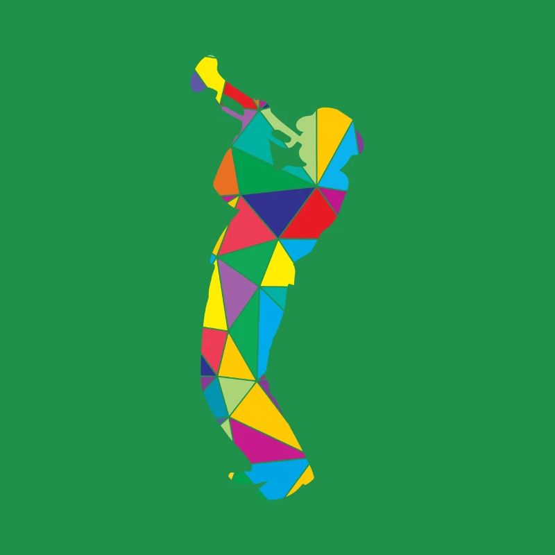 Low Poly Polygon Trompete