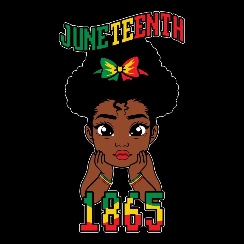 Kinder feiern Juneteenth Schwarze Geschichte
