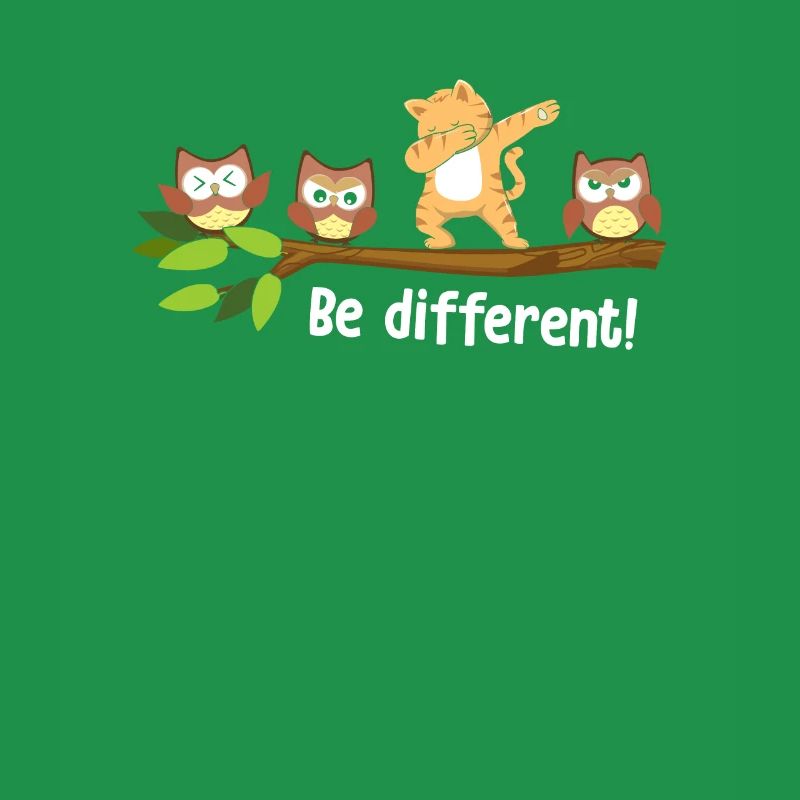 Be Different Dabbing Cat