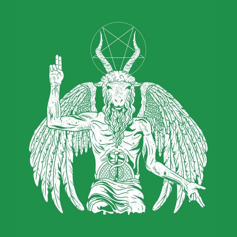 Teufel Baphomet Gothic Ziege