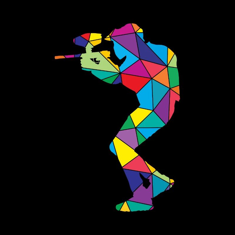 Low Poly Shooting Polygon Paintball